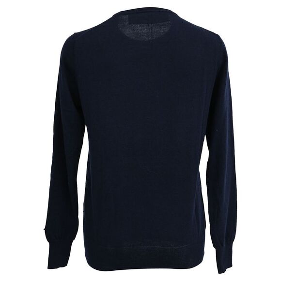 Victoria Victoria Beckham Lips Print Sweater in Navy Blue Wool